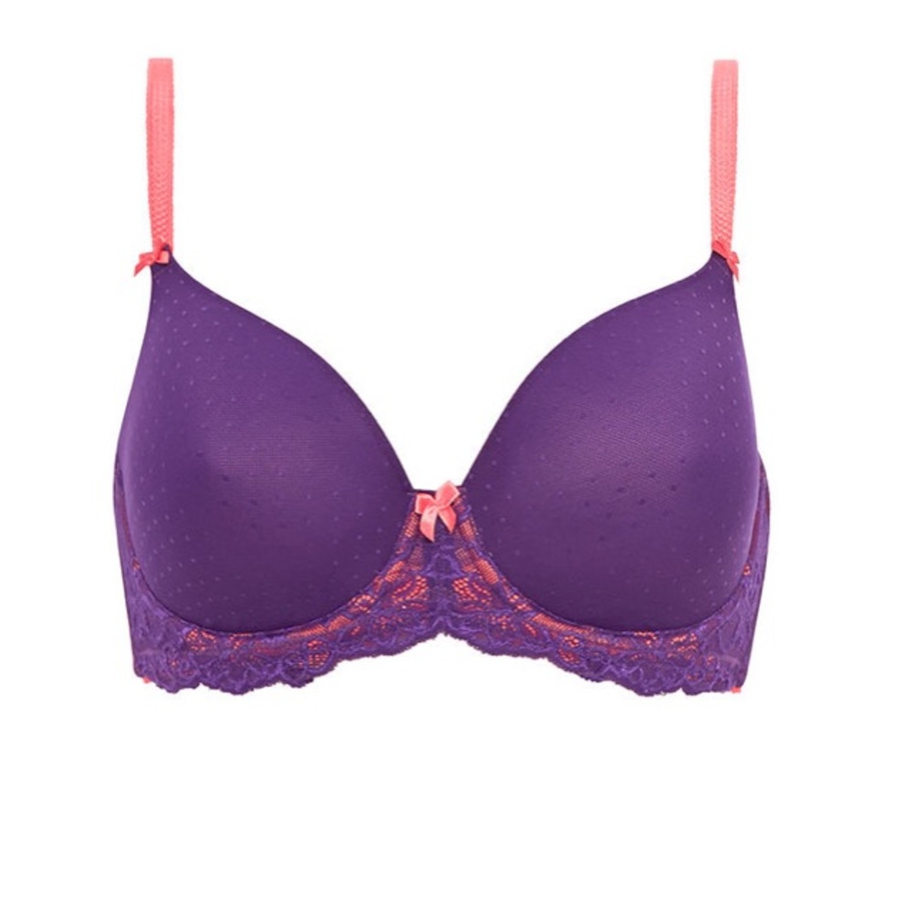 NWT Figleaves Talia T-shirt bra 30DD purple